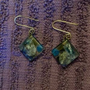 Glass earrings